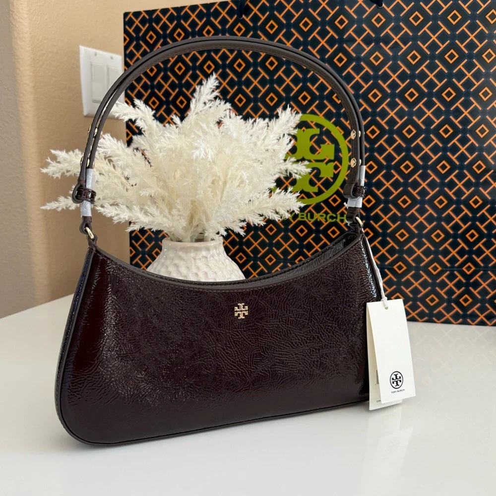 Tory Burch Emerson Crinkle Shoulder Bag 170230 In Agnello NWT leather